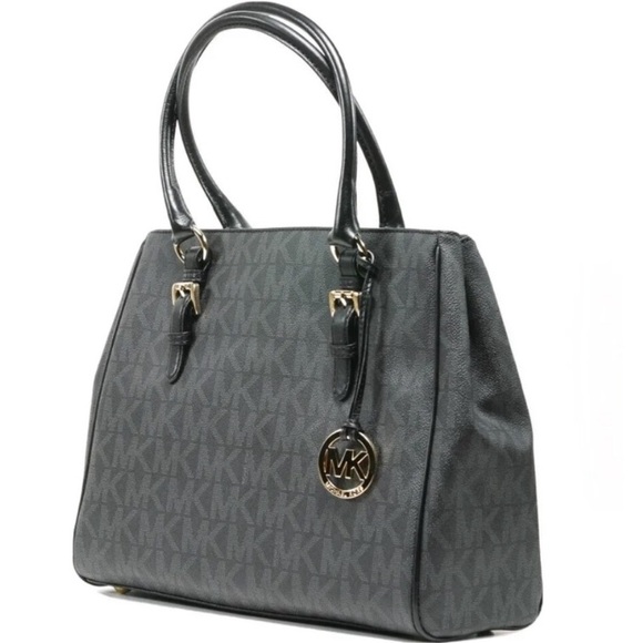 MICHAEL Michael Kors 🖤BLACK🖤 JET SET MEDIUM SIGNATURE WORK TOTE BAG 🌟EUC🌟 - Picture 17 of 17